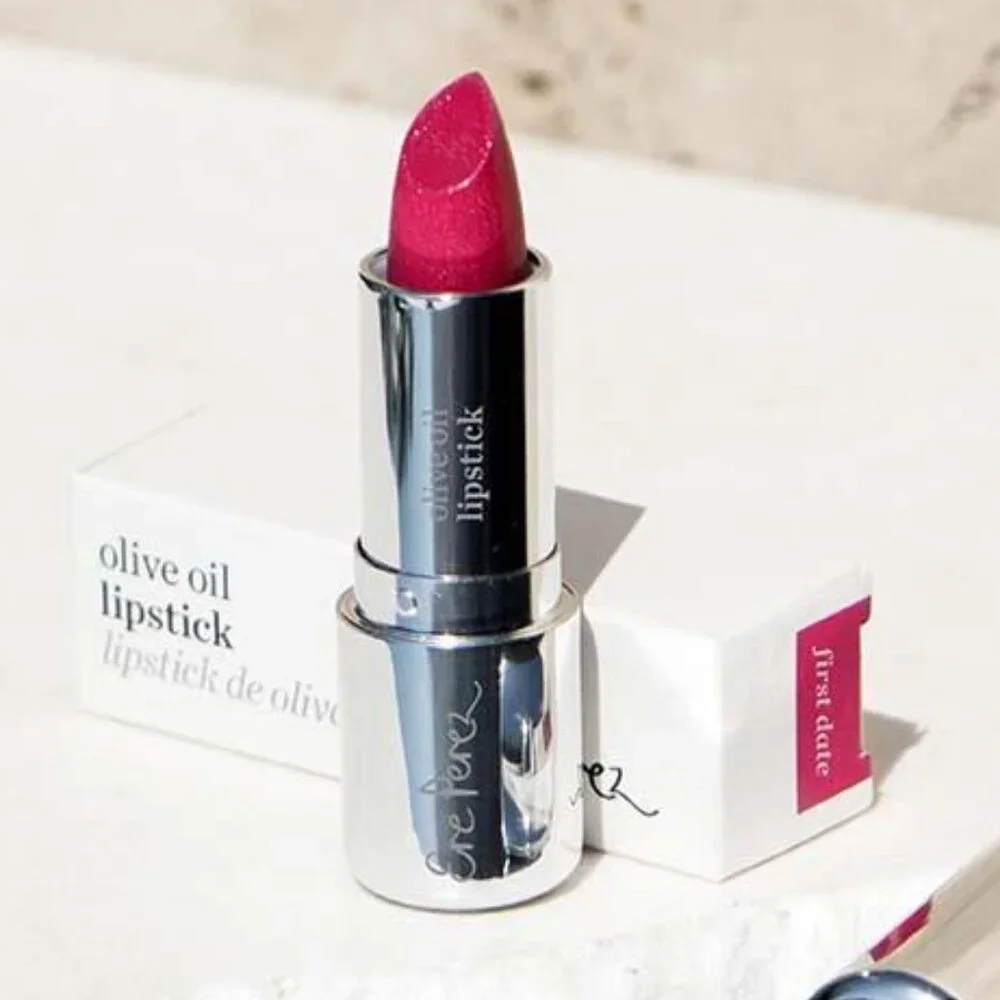 Ere Perez Olive Oil Lipstick 'First Date' Hot Pink Vegan
